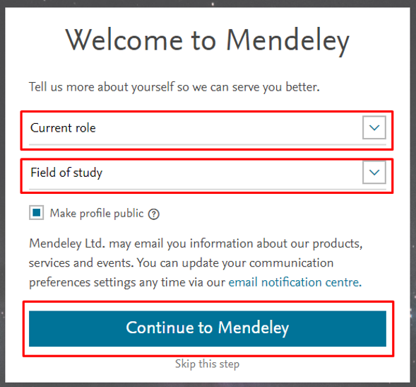 Mendeley merupakan aplikasi refrensi untuk karya ilmiah berbasis website dan desktop Panduan Mendeley ; Mendaftar Akun